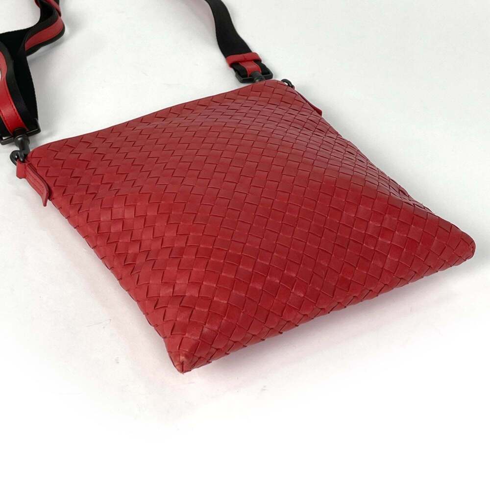 Bottega Veneta Intrecciato Shoulder Bag, Crossbody Leather, Red, Women's - Picture 2 of 8